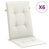 vidaXL St&oacute;lsessur H&aacute;tt Bak 6stk. Rj&oacute;mahv&iacute;tar blanda 120x50x4 cm Efni