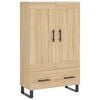 vidaXL H&aacute;r Sk&aacute;pur Sonoma Eik 69,5x31x115 cm Samsettur Vi&eth;ur