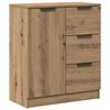 vidaXL Skenkur Listamannseik 60x30x70 cm Samsettur Vi&eth;ur
