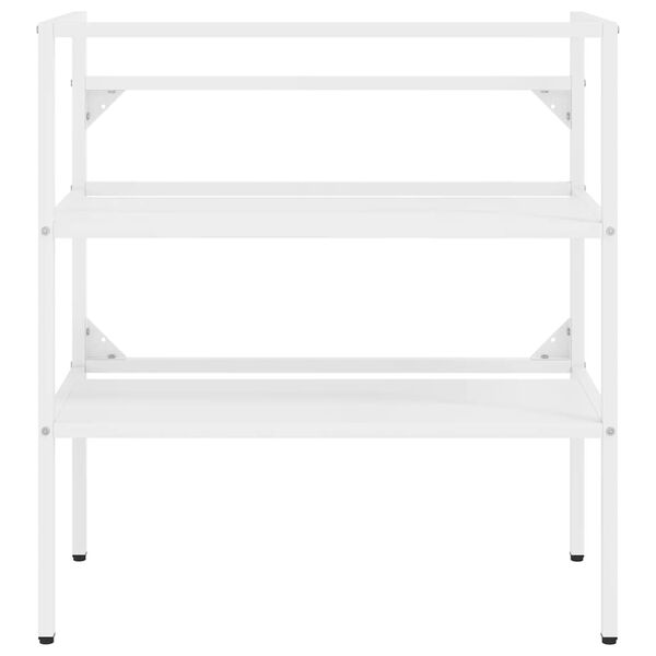 vidaXL Handlaugargrind Hv&iacute;t 79x38x83 cm J&aacute;rn