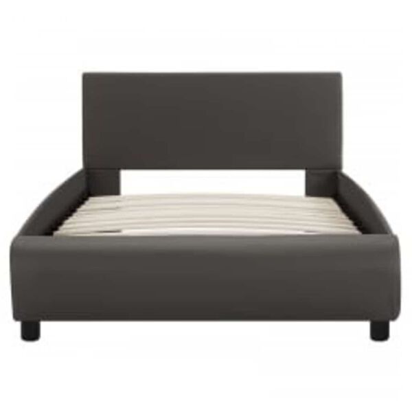 vidaXL R&uacute;mgrind me&eth; LED Gr&aacute; Le&eth;url&iacute;ki 90x200 cm