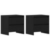 vidaXL Noat&ouml;flu sk&aacute;pur me&eth; sk&uacute;ffu 2 pcs Svartur Eik 45 x 34 x 44,5 cm