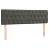 vidaXL H&ouml;fu&eth;gaflar D&ouml;kkgr&aacute;tt 144x7x78/88 cm Flauel