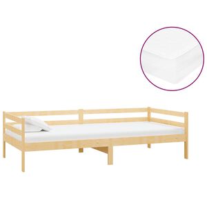 vidaXL Svefns&oacute;fi me&eth; D&yacute;nu 90x200 cm Gegnheil Fura