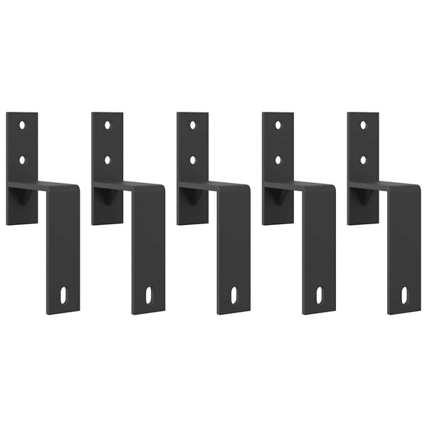 vidaXL Uppsetningarbúnaður fyrir Rennihurð 183 cm Stál Svartur