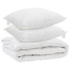 vidaXL Allt&iacute;mabils d&uacute;nteppi me&eth; kodda 3 pcs Hv&iacute;tt M&iacute;kr&oacute;f&iacute;ber