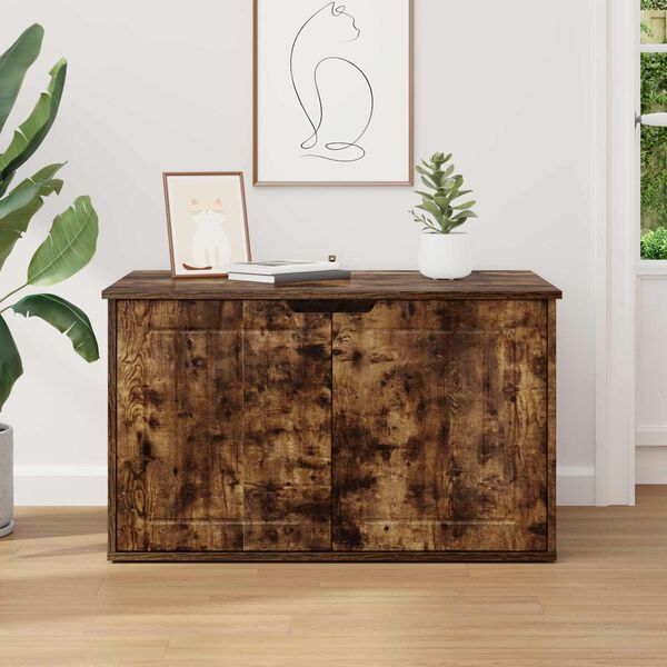 vidaXL Katta h&uacute;s Rau&eth;-eik 85 x 55 x 50,5 cm Samsettur vi&eth;ur