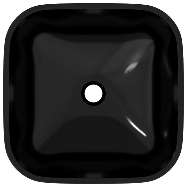 vidaXL Handlaug Gler 42x42x14 cm Sv&ouml;rt