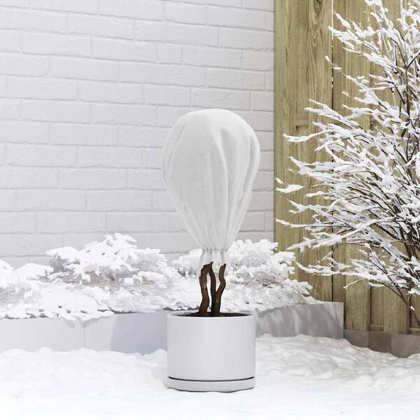 vidaXL Frostvernd Plantufl&iacute;s Hv&iacute;tt 20 x 1,6 m &Oacute;ofin efni