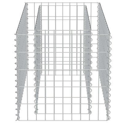 vidaXL Gabion Grjótkassi Upphækkað Blómaker Sínkhúðað stál 90x50x50 cm