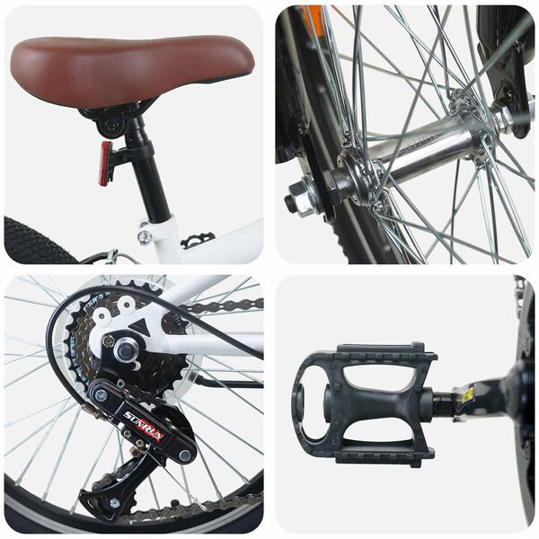 vidaXL Kids Mountain Bike 20 Tommur 6-Speed fyrir 5-8 &aacute;ra Hv&iacute;tt