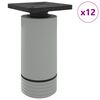 vidaXL F&aelig;tur fyrir h&uacute;sg&ouml;gn 12 pcs Hv&iacute;tt 64 x 64 x 100 mm PP
