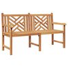 vidaXL Gar&eth;bekkur 150 x 60 x 90 cm Solid teak vi&eth;ur