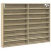 vidaXL Glersk&aacute;pur Sonoma Eik 100x8,5x75 cm Samsettur Vi&eth;ur