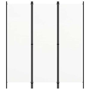 vidaXL 3-falt Skilr&uacute;m, Hv&iacute;tt 150x180 cm