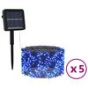 vidaXL S&oacute;larorkukn&uacute;nar Ser&iacute;ur 5 stk. 5x200 LED Bl&aacute;r Inni &Uacute;ti