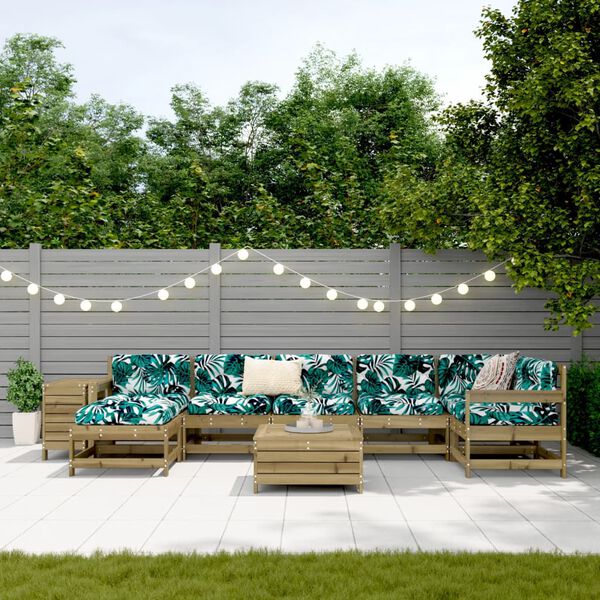 vidaXL 9 Hluta Gar&eth;s&oacute;fasett Gagnvarin Fura