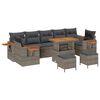 vidaXL Gar&eth;s&oacute;fa sett 10 pcs Gr&aacute;r p&oacute;l&yacute;rattan