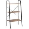 vidaXL 3-stiga standhilla D&ouml;kkbr&uacute;n og sv&ouml;rt 56x35x108 cm