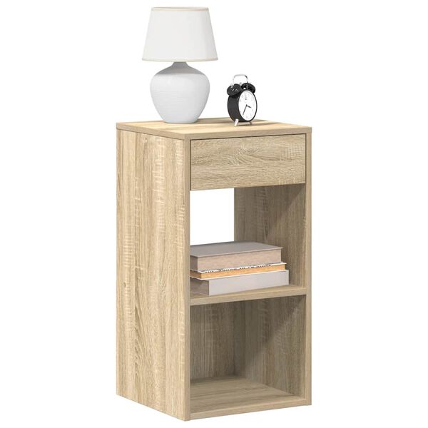 vidaXL n&aacute;ttbor&eth;ssk&aacute;par me&eth; sk&uacute;ffu 2 stk Sonoma Oak 35x34x66,5 cm