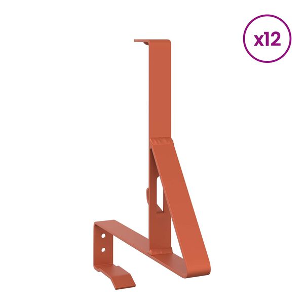 vidaXL Snj&oacute;v&ouml;rn Sty&eth;ja 12 pcs Rau&eth;ur 29,5 x 3 x 34,5 cm St&aacute;l