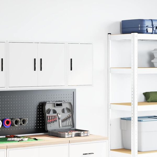 vidaXL b&iacute;lsk&uacute;rsveggsk&aacute;pur hv&iacute;tur verkfr&aelig;&eth;ingur