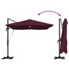 vidaXL Cantilever Roma Parasol Rautt og svart 352 x 251 x 265 cm