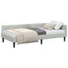 vidaXL Hornr&uacute;m ramma me&eth; h&ouml;fu&eth;gafl Lj&oacute;sgr&aacute;r 90 cm x 200 cm Flauel