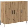 vidaXL Vi&eth;beinteyfla Artisan Eik 90 x 34 x 80 cm Samsettur vi&eth;ur