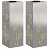 vidaXL S&oacute;lar LED st&iacute;gslj&oacute;s 2 pcs Silfur Ry&eth;fr&iacute;tt St&aacute;l