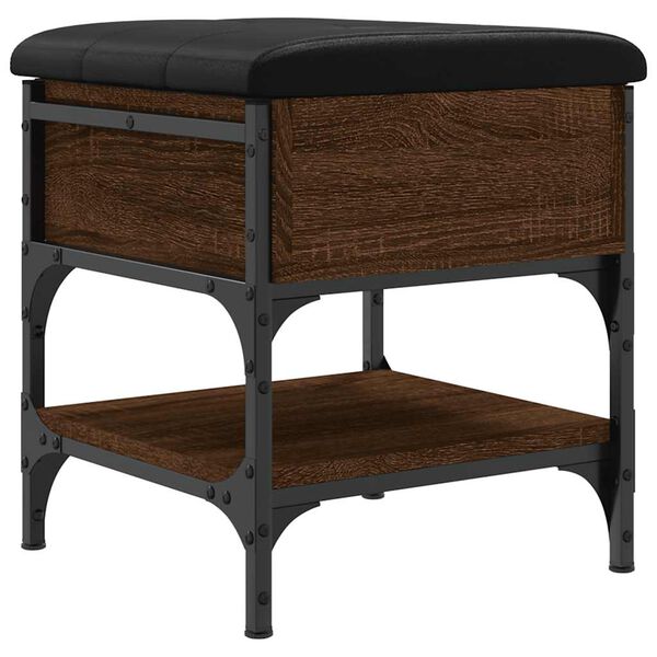 vidaXL Sk&oacute;bekkur Br&uacute;n Eik 42x42x45 cm Samsettur Vi&eth;ur