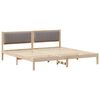 vidaXL Ramsv&iacute;k me&eth; h&ouml;fu&eth;gafl M&oacute;gr&aacute;r 200 x 200 cm Solid furuhikk