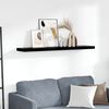 323778 vidaXL Floating Wall Shelf High Gloss Black 120x23,5x3,8 cm MDF