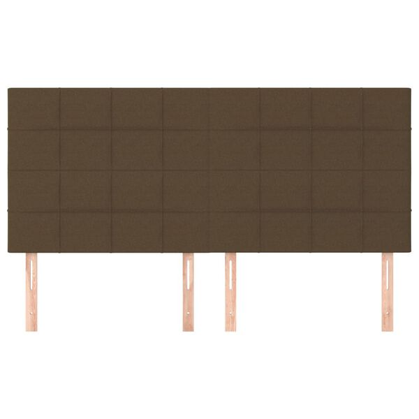 vidaXL H&ouml;fu&eth;gafl d&ouml;kkbr&uacute;nn 180x5x118/128 cm &uacute;r efni