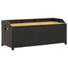 vidaXL Bekkur me&eth; Geymslur&yacute;mi 120 cm P&oacute;l&yacute;rattan Svartur