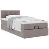 vidaXL Ottoman r&uacute;mgrind me&eth; d&yacute;nu Taupe 90x190 cm Efni