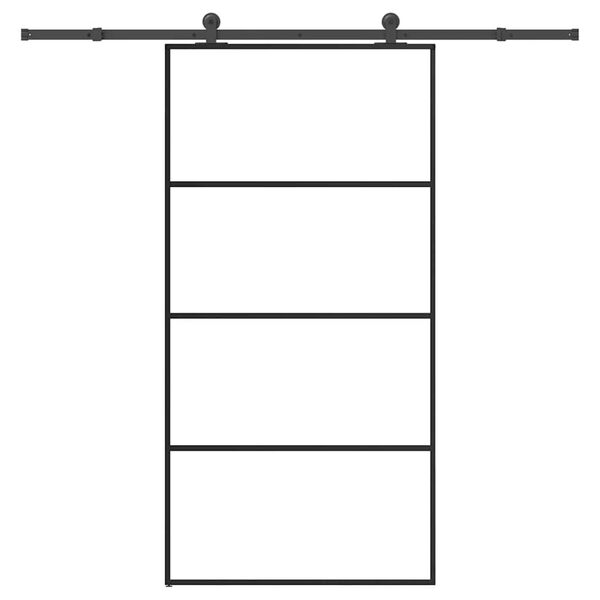 vidaXL Rennihur&eth; me&eth; v&eacute;lb&uacute;na&eth;arsetti 102,5x205 cm ESG Gler og &Aacute;l