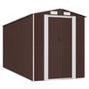 vidaXL Gar&eth;sk&yacute;li D&ouml;kkbr&uacute;nt 192x440x223 cm Galvanh&uacute;&eth;a&eth; St&aacute;l