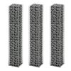 vidaXL Gabion sett 3 stk S&iacute;nkh&uacute;&eth;a&eth;ur V&iacute;r 25 x 25 x 150 cm