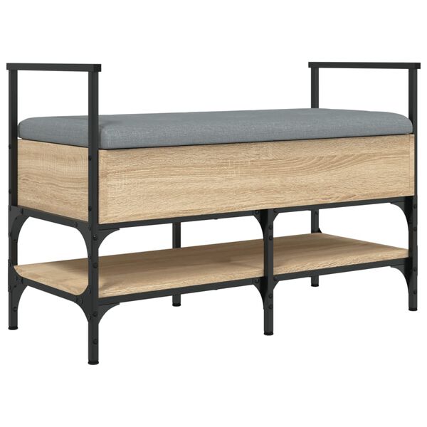 vidaXL Skóbekkur Sonoma Eikarlitur 85,5x42x57,5 cm Samsettur Viður