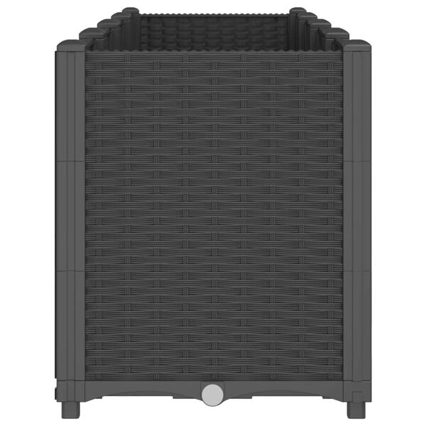 vidaXL Garðker Svart 160x40x53 cm PP