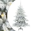 vidaXL Gervi hengdu j&oacute;latr&eacute; me&eth; 150 LED Hv&iacute;tt 150 cm PVC og St&aacute;l