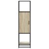 vidaXL Highboard Sonoma Eik 35,5x35x139 cm Hannaður viður og málmur