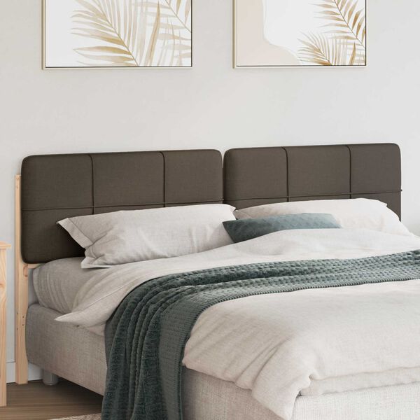 vidaXL B&oacute;lstru&eth; r&uacute;mgafl Br&uacute;nn og Taupe 200 cm Solid furuhikk