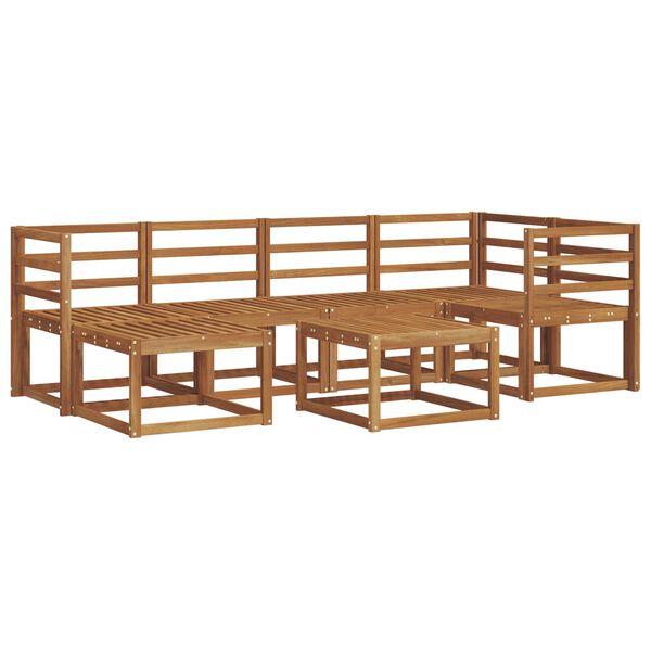 vidaXL &Uacute;ti s&oacute;fasett 7 pcs N&aacute;tt&uacute;rulegur Hrein akas&iacute;utr&eacute;