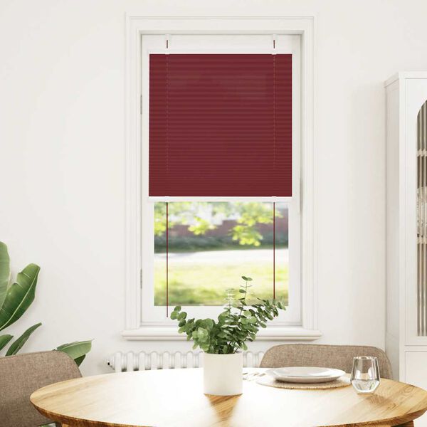 vidaXL Pleated Blind Bordeaux Rautt 60x150 cm Efni Breidd 59,4 cm