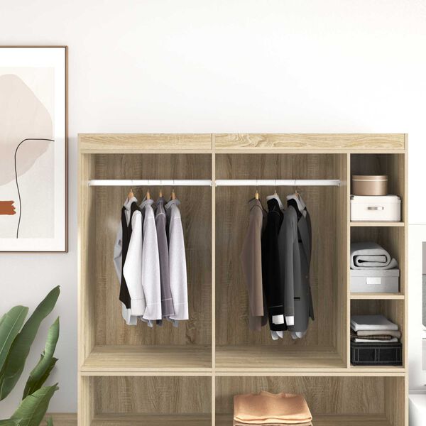 vidaXL Sk&aacute;pstangir 2 pcs Silfur 764 x 15 x 29 mm &Aacute;lblenda