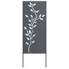 vidaXL Gar&eth;s b&uacute;na&eth; skj&aacute;r Bl&oacute;m Antras&iacute;t 50 x 140 cm Kalt r&uacute;lla&eth; st&aacute;l