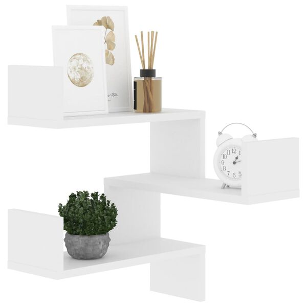 vidaXL Vegghornhilla Hvít 40x40x50 cm Samsettur viður