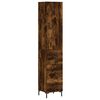 vidaXL H&aacute;r Sk&aacute;pur Reykt&oacute;na Eikarlitur 34,5x34x180 cm Samsettur Vi&eth;ur